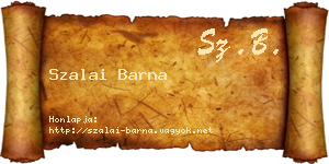 Szalai Barna névjegykártya