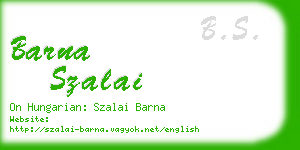 barna szalai business card